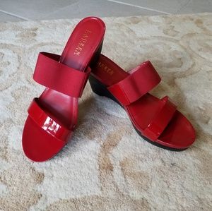 Lauren Ralph Lauren Bright Red Slides
